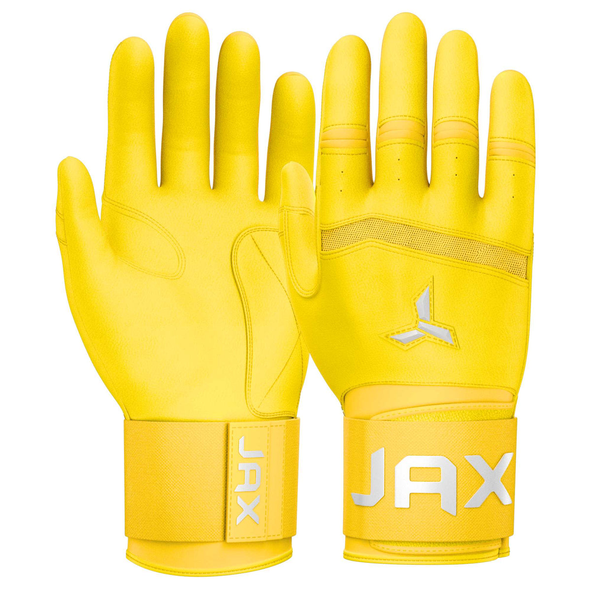 Jax Model One Batting Gloves Standout Yellow Strap Cuff Jax Athletics