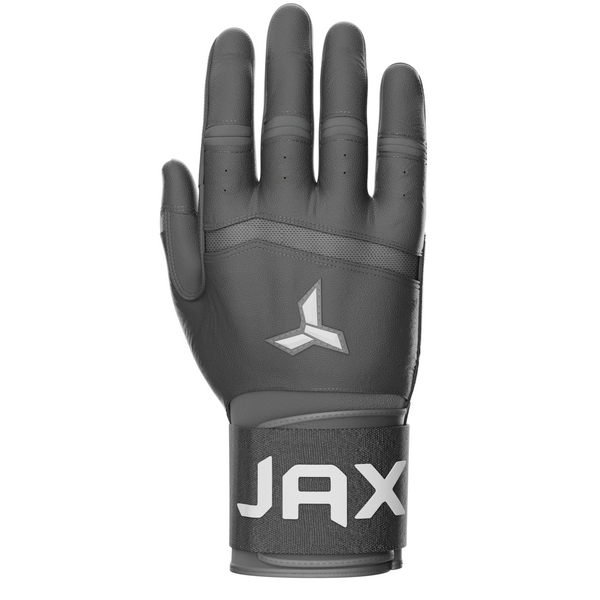Jax Batting Gloves Grey Strap Cuff Product Photo 