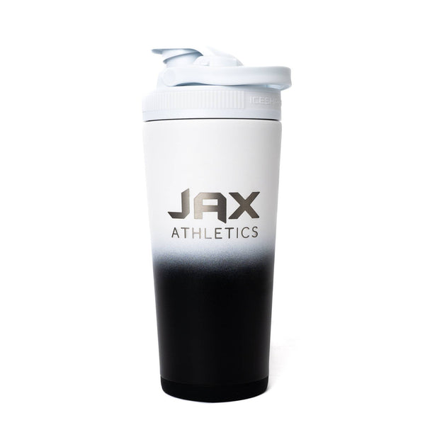 Jax x Ice Shaker | Stainless Steel Shaker Bottle | 26oz | White/Black